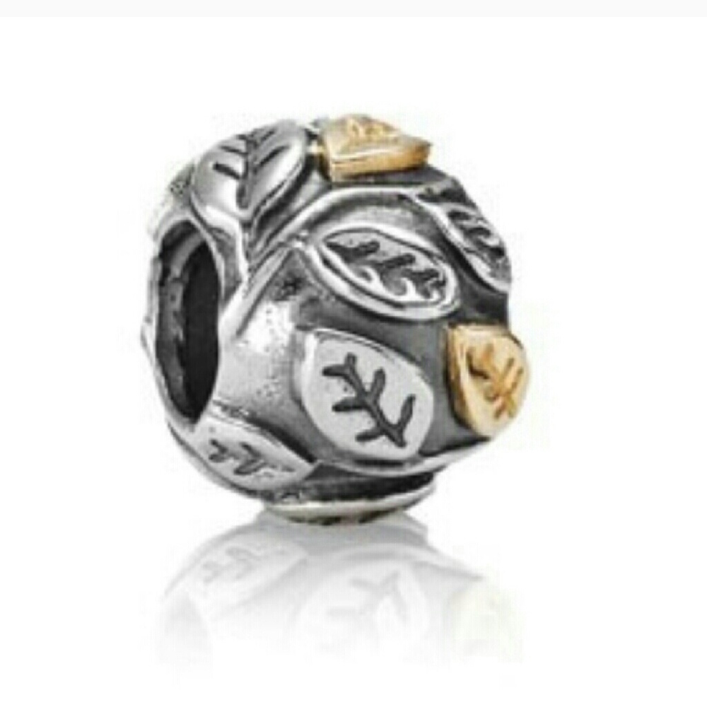 💯% authentic 2 matching two toned pandora charms